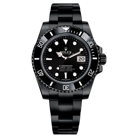 stainless steel rolex black face|rolex black face submariner.